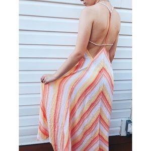 Free People Atlantis Sunset Chevron Maxi Dress
